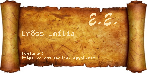 Erőss Emília névjegykártya